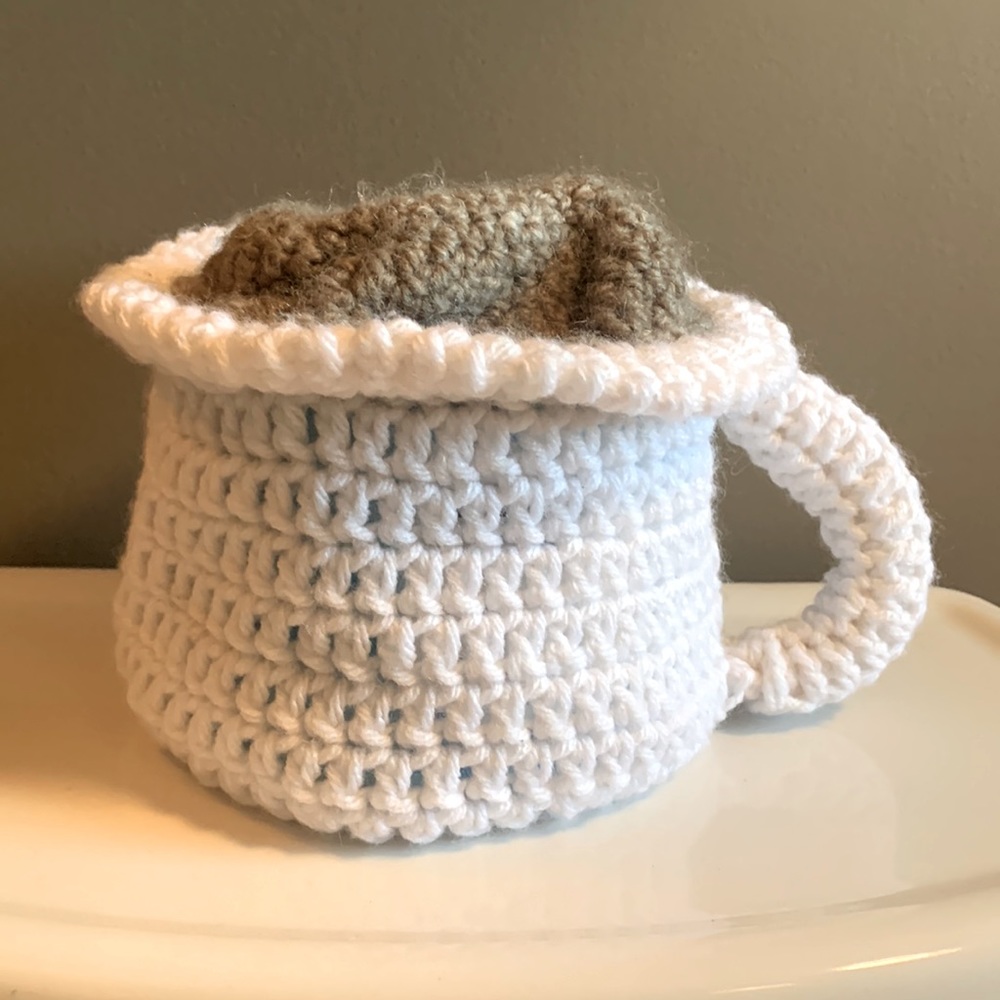 Crocheted Toilet Paper Cappuccino Cover